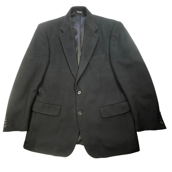 Coconut Grove Black Camel Hair Sport Coat Mens 40R Blazer Quiet Luxury Soft VTG